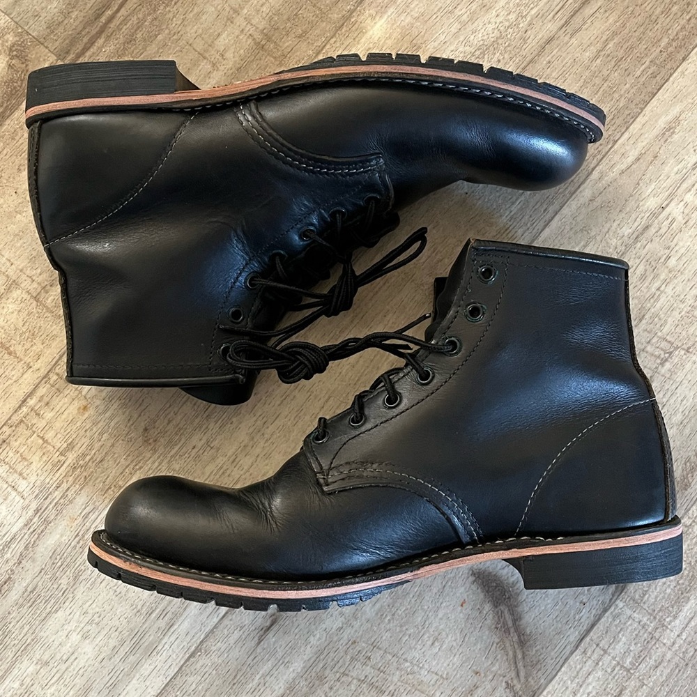 Red Wing Shoes Black Leather Boots - Picture 3 of 10